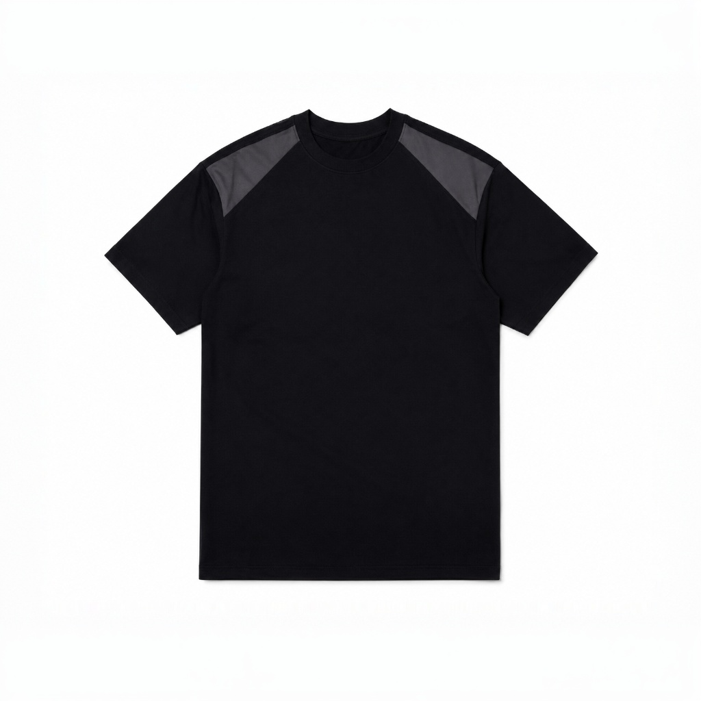 MIDNIGHT PANEL BLACK T-SHIRT