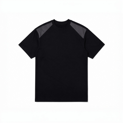 MIDNIGHT PANEL BLACK T-SHIRT