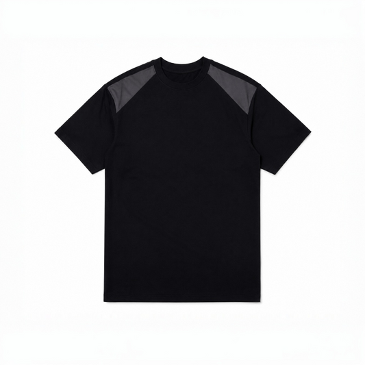 MIDNIGHT PANEL BLACK T-SHIRT